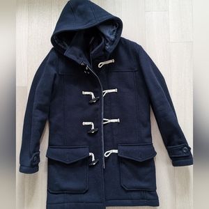 Messagerie Italian Wool Blend Blue Duffle Coat, size medium